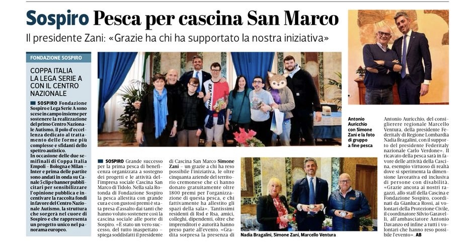 Pesca di Beneficienza | Cascina San Marco Tidolo